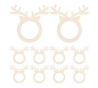 SOIMISS Servilleteros Rústicos de Madera Natural Forma de Asta de Ciervo, Anillos para Servilletas 20 Piezas, Decoración para Mesa Navideña, Bodas y Cenas en Restaurante