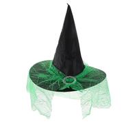 SOIMISS sombrero de bruja accesorio de disfraces para fiestas sombreros de bruja sombrero de la novedad disfraces de brujas suministros para fiestas de eventos mascarada paño Verde