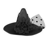 SOIMISS Sombrero De Bruja Decorativo Para Dama Pequeño Y Divertido Con Protección UV Para Cosplay Con Pinza Para El Pelo De Mago Para Fiestas De Disfraces Suministros Para Fiestas