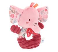 SOIMISS Sonajero De Peluche Para Bebés Recién Nacidos Rosa, Anillo Suave De Elefante, Juguete Sensorial Táctil y Auditivo, Material De Felpa, Apto Para Bebés 0-1 Año,