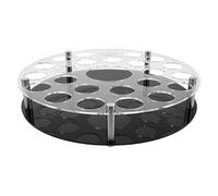 SOIMISS Soporte para Copas de Vino Acrílico con Orificios Bandeja Organizadora Transparente con Base Pesada y Ranura Central para Botella para Fiestas Bares y Uso Doméstico