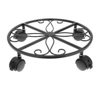 SOIMISS Soporte para Macetas Ruedas de Hierro, Base Móvil Freno | Negro, para Macetas Grandes y Pesadas, Protege el Suelo, Uso en Balcón y Interior