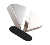 SOIMISS Soporte para Servilletas de Escritorio de Acero Inoxidable en Forma de Abanico Tamaño Pequeño Porta Toallas de Papel para Cocina Comedor y Oficina Servilletero Compacto y
