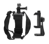 SOIMISS Soporte para Teléfono Móvil Diadema Ajustable y Antideslizante | Plástico Negro, Disparo en Perspectiva, Protege la Parte Trasera Cabeza, para Creadores de Video