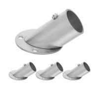 SOIMISS Soportes de Brida Fija de Acero Inoxidable para Barra de Armario de 26 Mm, Soporte de Varilla Montado en Pared, 4 Piezas, Base para Barra Colgante en Esquina, Accesorios