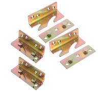 SOIMISS Soportes para Barandillas de Cama 3 MM Gruesos de Aleación de Zinc Kit de Bisagras Pesado para Marco de Madera 4 Piezas 2 Izquierda 2 Derecha Herrajes Resistentes para
