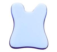 SOIMISS Tabla Raspadora de Cristal Azul para Gua Sha Facial Herramienta de Masaje Facial Diaria para Hombres y Mujeres para Cuidado de Piel Casa o Viajes