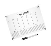 SOIMISS Tablero de Planificación de Acrílico Borrable para Decoración Interior Pizarra de Notas Erasable Tablero de Mensajes para Refrigerador y