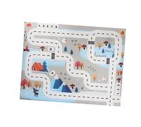 SOIMISS Tapete De Juego Infantil De Tráfico Vial Para Ñiño y Niño, Colchoneta Suave y Segura De Material Resistente, Plataforma Educativa Portátil Para Gatear y Actividades Casa