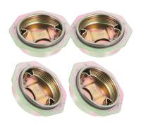 SOIMISS Tapón de Barril de Acero para Contenedor de 200L Tapa Roscada de Cierre Hermético con Junta Set de 4 Unidades de 18 MM de Grosor Tapa de Sellado Industrial para Bidones