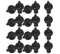 SOIMISS Tapones Decorativos de Plástico Negro para Extremos de Barra de Cortina 26-28 MM 20 Unidades Remates Ornamentales para Varillas de Ventana Protección Segura y Fácil Instalación