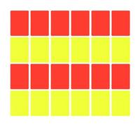 SOIMISS Tarjetas de Árbitro Profesional de Fútbol Juego de 24 Piezas 12 Rojas y 12 Amarillas Material Resistente Compactas y Ligeras Ideales para Partidos Oficiales y Amateur