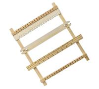 SOIMISS Telar Artesanal Portátil de Madera para Tejer a Mano, Kit Multifuncional Peines Ajustables, Herramienta para Bufandas y Tapices, Adecuado para Manualidades y Viajes