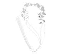 SOIMISS Tocado Nupcial Floral con Perlas Diadema Boda para Novias y Mujeres Accesorio Hecho Mano Aleación Plata Elegante Banda de Pelo para Fiesta
