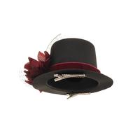 SOIMISS Tocado Vintage para Mujer con Mini Pinza, Sombrero de Copa con Flores y Malla, Accesorio para Fiestas, Bodas y Tea Party, Pasador de Cabello Femenino y Elegante