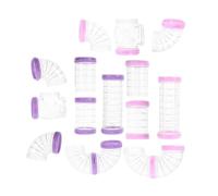 SOIMISS Tubos Transparentes para Hámster, Juego de 16 Piezas, Túnel Exterior para Jaula, Cultivo de Pensamiento Espacial, Accesorios para Mascotas Pequeñas