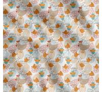 Soimoi Blanca Batista De Algodon Tela Huevo, Polluelo Y La Gallina ninos tela estampada de 1 metro 42 Pulgadas de ancho