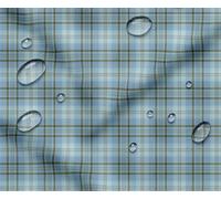 Soimoi Tela de tafetán impermeable de 142 cm de ancho por 3 metros | Estampado de cuadros azules | Uso exterior: fundas para muebles, sombrillas, decoración de patio y más