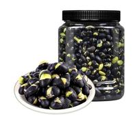 Soja Negra Tostada Con Sal 500g - Snack Crujiente Sabroso Tarro