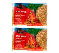 Soja texturizada picada 2x250 g, proteína vegetal deshidratada tipo carne picada, ideal para recetas veganas y vegetarianas, hamburguesas, boloñesa, tacos, rellenos