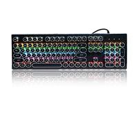 Sojare HJK920 - Teclado mecánico para Juegos, iluminación LED RGB, 104 Teclas, Teclado Retro con Cable, para PC Gamer Office y Ordenador portátil de Escritorio (Negro)
