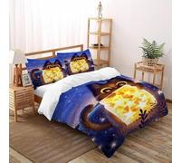 SOJFGSNAJ Deseando un Gato pequeño Edredón De Doble Capa Hipoalergias Chaqueta De Edredón De Microfibra Impresión 3D Juego De 3 Piezas Super King（260x220cm）