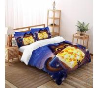 SOJFGSNAJ Deseando un Gato pequeño Edredón De Doble Capa Poliéster Chaqueta De Edredón De Microfibra Impresión 3D Juego De 3 Piezas King（220x240cm）