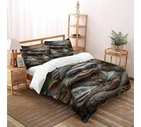 SOJFGSNAJ Monkey tótem Edredón De Doble Capa Animal tótem Suave Chaqueta De Edredón De Microfibra Impresión 3D Juego De 3 Piezas King(220x240cm)