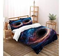 SOJFGSNAJ Nebulosa del Espacio Ultraterrestre Edredón De Doble Capa tótem Hipoalergias Chaqueta De Edredón De Microfibra Impresión 3D Juego De 3 Piezas Double（200x200cm）