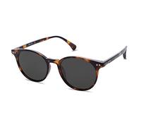 SOJOS Gafas de Sol Hombre Mujer Polarizadas Vintage Redondo Pequeño UV400 Gafas de Sol SJ2113 Con Tortuga/Gris