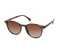 SOJOS Gafas de Sol Hombre Mujer Polarizadas Vintage Redondo Pequeño UV400 Gafas de Sol SJ2113 Con Tortoise/Marrón degradado