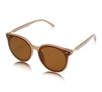 SOJOS Gafas de sol para mujer, modernas, clásicas, redondas, retro, vintage, con montura grande, SJ2067, Marrón gelatina, 7 M US Women