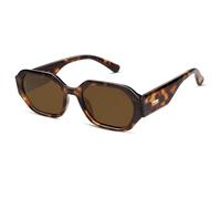 SOJOS Gafas de sol polarizadas hexagonales retro para mujeres Rectangulares Trendy años 90 Gafas de sol SJ2232, Montura Tortuga Y Lentes Marrones, M