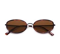 SOJOS Gafas de sol polarizadas ovaladas retro para mujer y hombre Gafas de sol vintage de moda con protección UV400 SJ1248, Montura Tortuga Y Lentes Marrones, M