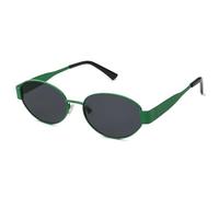 SOJOS Gafas de sol retro para mujer y hombre, ovaladas, metal, modernas, clásicas, UV400, protección SJ1217, verde/gris, medium
