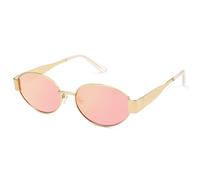 SOJOS Gafas de sol retro para mujer y hombre, ovaladas, metal, modernas, clásicas, UV400, protección SJ1217, Dorado/Rosa, medium