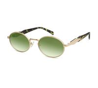 SOJOS Gafas de sol vintage ovaladas de metal para mujer y hombre, estilo retro, con protección UV400, SJ1224, mediana/grande, Dorado y verde, medium