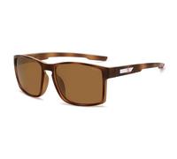 SOJOS Lentes de sol polarizados para conducir, deportes al aire libre, protección UV cuadrados, para hombres y mujeres, Marrón (Tortoise/Brown), Medium