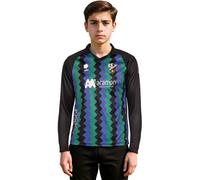 Soka - Camiseta oficial Sociedad Deportiva Huesca Cuarta Equipación Portero 2025-2026 Niño, Unisex, Black-Slimy Green-Slimy Purple, 152 cm