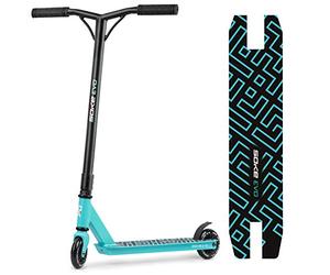 SOKE EVO Stunt Scooter für Extreme Skateparkfahrten - ABEC-9 Carbonlager aus verchromtem Stahl - PU-Räder 88A - Y-Bar-Lenker mit TPR-Griffen - Aluminium-Deck