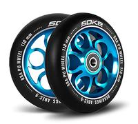 SOKE Ruedas para patinete 1679, 5 x 12 x 12 cm, dos unidades, doradas, duraderas, para niños, adolescentes, adultos, profesionales, ruedas para patinete de Razor/Cox/Albott y la mayoría de los