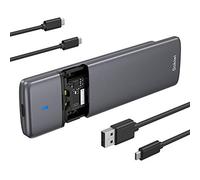 Sokiwi Adaptador de Carcasa SSD M.2 NVMe SATA sin Herramientas, USB 3.2 Gen2 10Gbps NVMe Externo a USB PCI-E 6Gbps SATA M-Key/B+M, Lector NVMe Compatible con Ajuste UASP para SSD 2230/2242/2260/2280