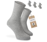SOKKS Calcetines de Tenis Grises Algodón Pack de 4 Pares Hombre y Mujer T. 39-42
