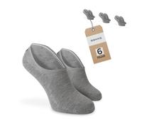 SOKKS Calcetines Invisibles Grises Algodón Pack de 6 Pares Hombre y Mujer T. 43-46