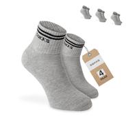 SOKKS Calcetines Sneaker Retro Grises Algodón Pack de 4 Pares Hombre y Mujer T. 35-38