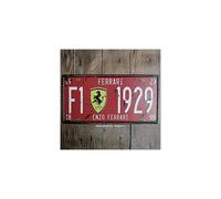 Sokomurg retro vintage divertida 6x12 pulgadas f1 f1 enzo ferrari 1929 letrero de metal garaje matrcula placa de decoracin de cocina decoracin de