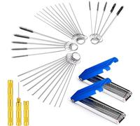 SOKOSEY Kit de limpieza de carburador, limpiador de chorro de suciedad de carbono, juego de 26 cables de limpieza, 20 agujas de limpieza, 10 cepillos de nailon, 2 púas afiladas, para motocicleta, ATV