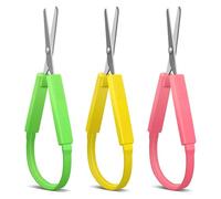 Sokoweii Tijeras de bucle, diseño adaptable de 5 pulgadas, soporte derecho e izquierdo, asas fáciles de abrir