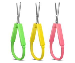 Sokoweii Tijeras de bucle, diseño adaptable de 5 pulgadas, soporte derecho e izquierdo, asas fáciles de abrir