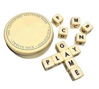 SOKTDO Juego de Dados de Solitario de crucigramas Juego de Dados de Letras Juego de Solitario de crucigramas Juegos de Palabras Juego de 12 Dados for Adultos y niños(3 Set)